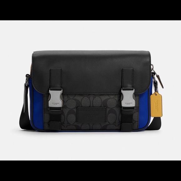 Coach Track Crossbody In Colorblock Signature Canvas - Picture 7 of 9